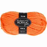 Bolletje acryl wol oranje 50 gram   -