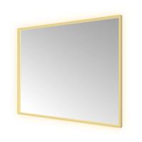 Hotbath &More Mirrors Square LED Badkamerspiegel - Rechthoek - 80 x 100 cm - Geborsteld Messing Pvd
