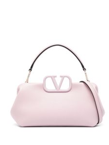 Valentino Garavani sac à main en cuir à détail VLOGO - Violet