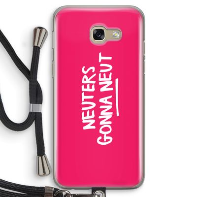 Neuters (roze): Samsung Galaxy A5 (2017) Transparant Hoesje met koord