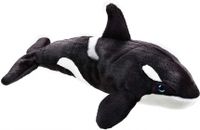 National Geographic knuffel orka junior 40 cm pluche zwart/wit - thumbnail