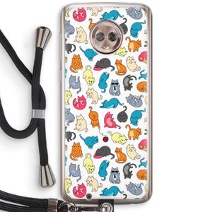 Kleurrijke katten: Motorola Moto G6 Transparant Hoesje met koord