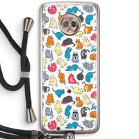 Kleurrijke katten: Motorola Moto G6 Transparant Hoesje met koord