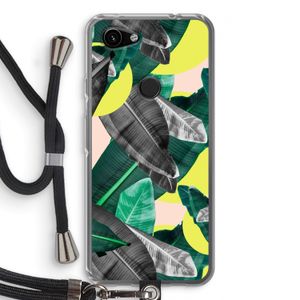 Fantasie jungle: Pixel 3a Transparant Hoesje met koord