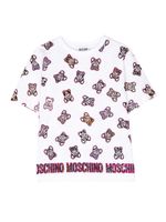 Moschino Kids Teddy Bear-print jersey T-shirt - Blanc