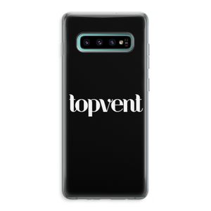 Topvent Zwart: Samsung Galaxy S10 Plus Transparant Hoesje