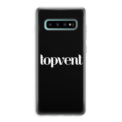 Topvent Zwart: Samsung Galaxy S10 Plus Transparant Hoesje