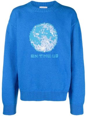 Off-White pull en laine mélangée - Bleu
