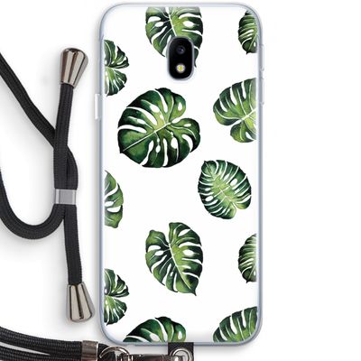 Tropische bladeren: Samsung Galaxy J3 (2017) Transparant Hoesje met koord