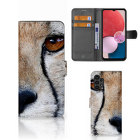 Samsung Galaxy A13 (4G) Telefoonhoesje met Pasjes Cheetah - thumbnail