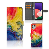 Hoesje Samsung Galaxy A22 5G Watercolor Dark