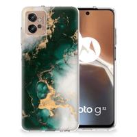 TPU Siliconen Hoesje voor Motorola Moto G32 Marmer Groen