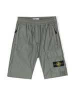 Stone Island Junior short à motif Compass - Vert