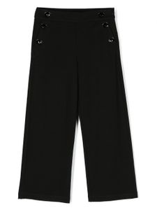 Moschino Kids pantalon droit à logo imprimé - Noir