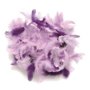 Sierveren - 10 gram - paars tinten - decoratieveren - hobby/knutsel veren - veertjes