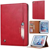 Knead huidtextuur horizontale Flip lederen case voor iPad mini 2019 met foto frame & houder & kaartsleuven & portemonnee & pen sleuf (rood)