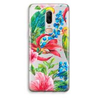 Papegaaien: OnePlus 6 Transparant Hoesje