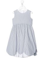Il Gufo robe à rayures - Blanc