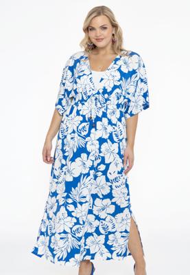 Yoek Maxi-jurk AMARYL | Indigo | Maat 42/44