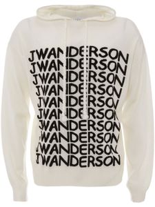 JW Anderson hoodie à logo en intarsia - Blanc