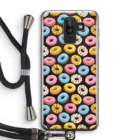 Pink donuts: Samsung Galaxy J8 (2018) Transparant Hoesje met koord