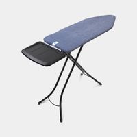 Brabantia Strijkplank C, 124x45 cm Denim Blue met solide stoomunithouder - Black - thumbnail