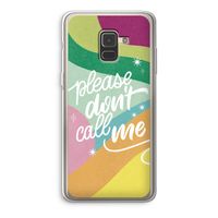 Don't call: Samsung Galaxy A8 (2018) Transparant Hoesje