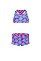 Just Beach Meisjes reversibel bikini - Wave roze kobalt
