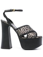 Moschino sandales 140 mm à logo en jacquard - Noir - thumbnail