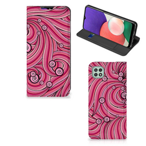 Samsung Galaxy A22 5G Bookcase Swirl Pink