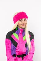 Ski Hoofdband Pluche Pink