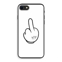 Middle finger white: iPhone SE 2020 Biologisch afbreekbaar hoesje