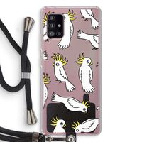 Papegaai: Samsung Galaxy A51 5G Transparant Hoesje met koord
