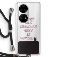 Christian Grey: Huawei P50 Pro Transparant Hoesje met koord