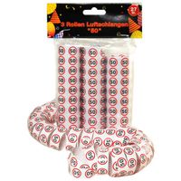 9x stuks serpentine rollen 50 jaar met verkeersborden print 9x stuks serpentine rollen 50 jaar met verkeersborden print