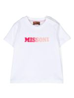 Missoni Kids logo-print cotton T-shirt - Blanc - thumbnail