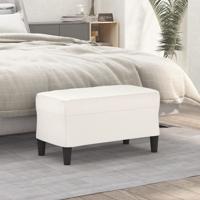 Bankje 70x35x41 cm kunstleer crmekleurig