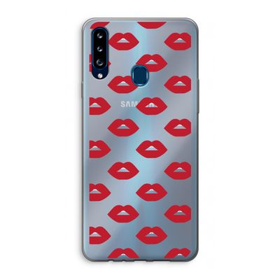 Lips: Samsung Galaxy A20s Transparant Hoesje