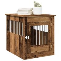 VidaXL Hondenbench 64,5x80x71 cm bewerkt hout oud houtkleurig VidaXL Hondenbench 64,5x80x71 cm bewerkt hout oud houtkleurig