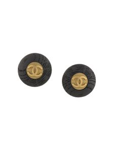 CHANEL Pre-Owned boucles d'oreilles clip à logo CC (1994) - Noir