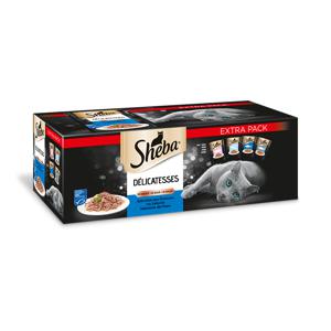 Sheba Natvoer kat - Vis in saus - EXTRA PACK - 40 stuks x 85g - 3400 g