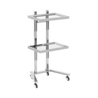 Cosmeticawagen - rolwagen - 2 opvouwbare planken - tot 10 kg - roestvrij staal