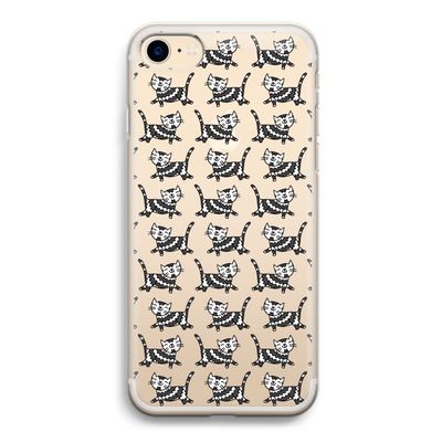 Zwarte poes: iPhone 7 Transparant Hoesje