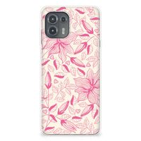 Motorola Edge 20 Lite TPU Case Pink Flowers - thumbnail