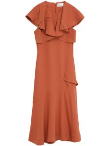 3.1 Phillip Lim robe mi-longue à volants - Orange