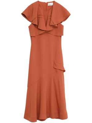 3.1 Phillip Lim robe mi-longue à volants - Orange