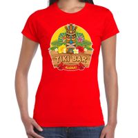 Hawaii feest t-shirt / shirt tiki bar Aloha rood voor dames