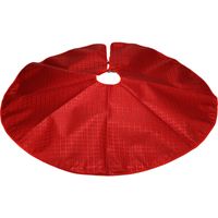 Kerstboomrok/kerstboomkleed - rood met glitters - D90 cm - polyester - thumbnail