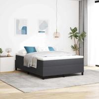 Boxspring bed Donkergrijs 140 x 200 cm Katoenen stof