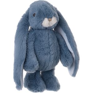 Bukowski pluche konijn knuffeldier - blauw - staand - 30 cm - luxe knuffels   -